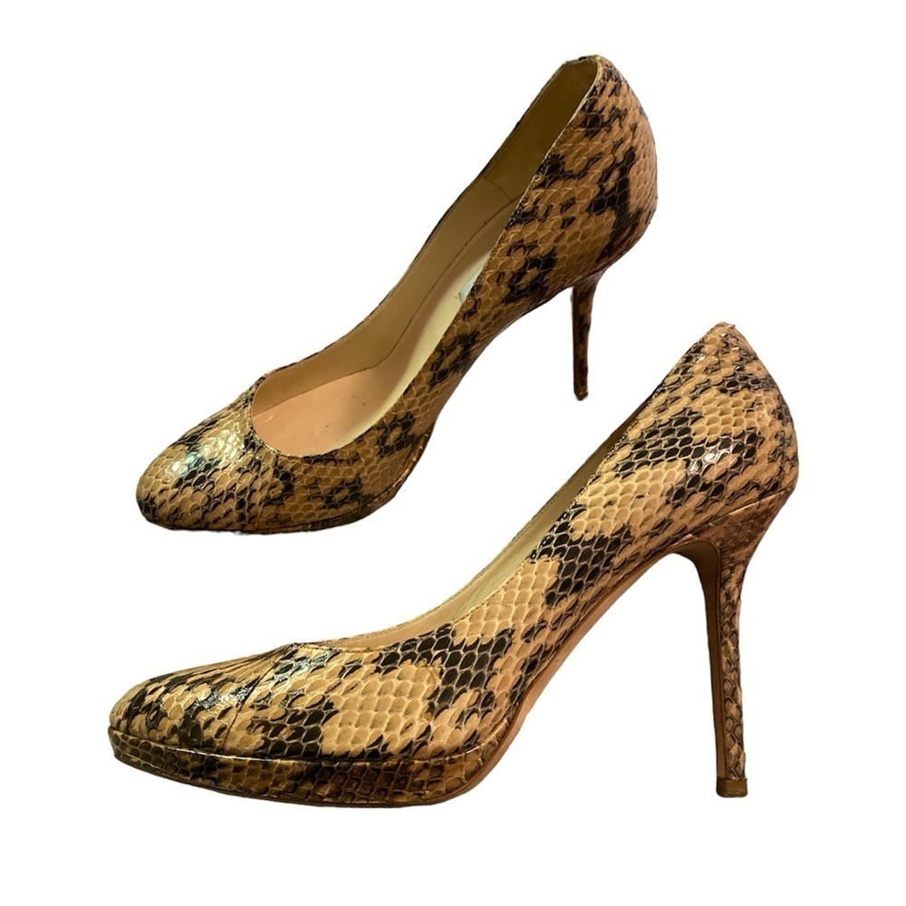 Jimmy Choo / Cosmic nude python snakeskin platforms pumps heels 40 10